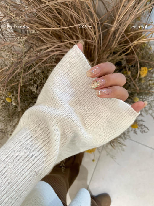 Read Nameless /超细羊毛收腰上衣+咖色螺纹喇叭裤 商品图1