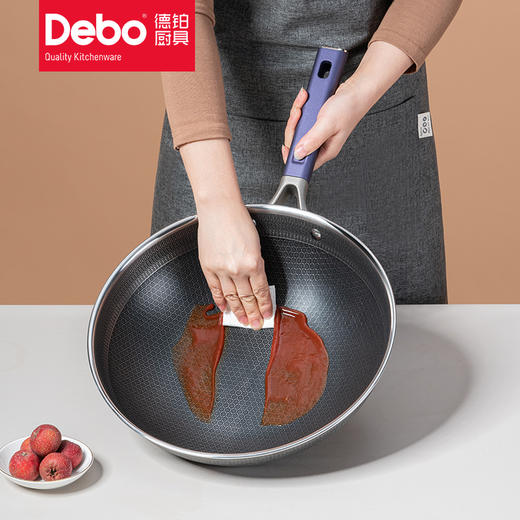 Debo德铂沃特森不锈钢蜂窝不粘炒锅 商品图4