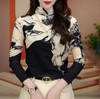 时尚印花高领打底衫，加厚加绒保暖长袖上衣AHM-nwy2203 商品缩略图1