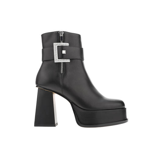 sheme新生系列进口牛皮水晶E扣个性时尚女士短靴可定制 商品图0