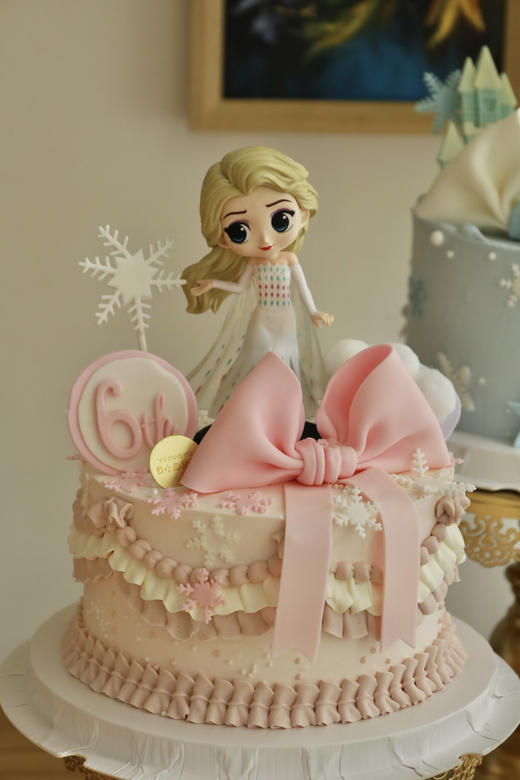 粉色系蝴蝶结艾莎公主 商品图0