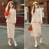 OLrain欧芮儿燕麦色时尚套装女秋冬2023年新款别致马甲半裙两件套 商品缩略图3