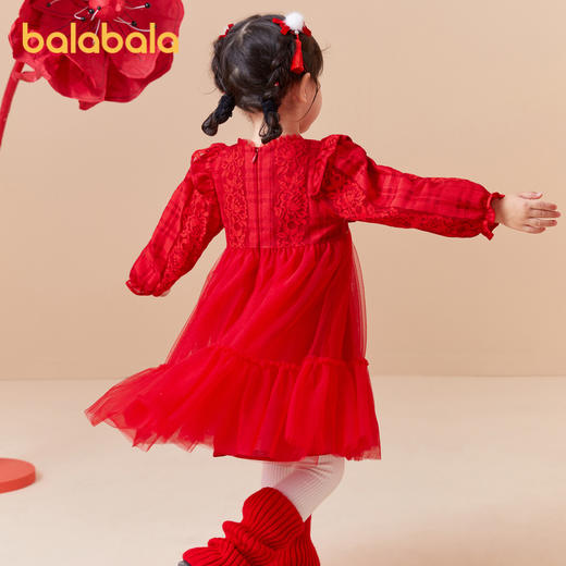 巴拉巴拉女童裙子新款宝宝连衣裙儿童童装甜美洋气蕾丝公主裙 商品图2