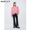 NEELLY纳俪商场同款粉色面包服女冬时尚大翻领保暖休闲短款羽绒服N23112L01168 商品缩略图1