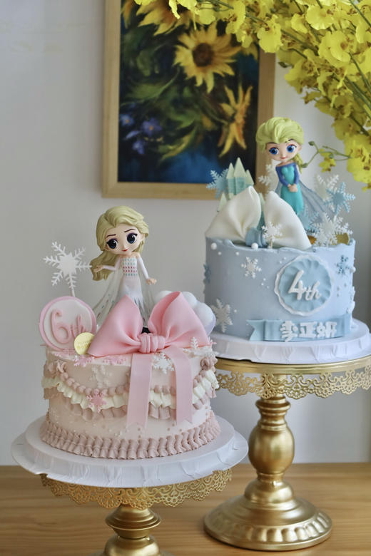 蓝色系蝴蝶结艾莎公主 商品图1