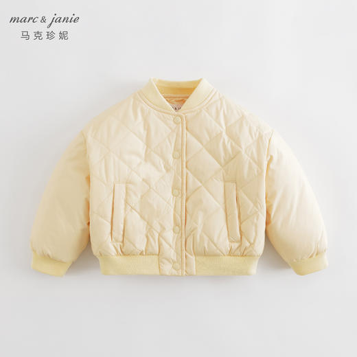 马克珍妮秋冬新款 女童休闲菱格夹棉棒球服外套231981 商品图1