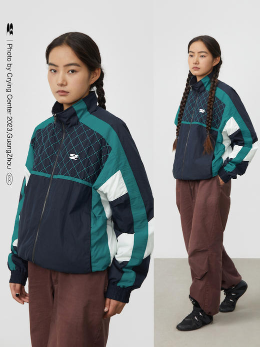 CryingCenter 复古孔雀绿运动夹克棉服秋冬男女款 哭喊中心 商品图1