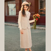 OLrain欧芮儿燕麦色时尚套装女秋冬2023年新款别致马甲半裙两件套 商品缩略图0