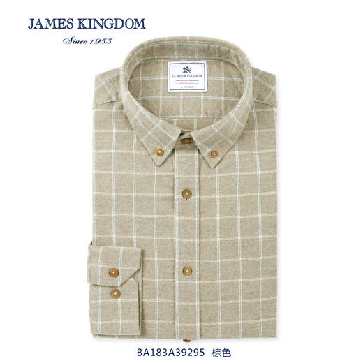 【纯棉磨毛保暖衬衫】占姆士男士秋冬保暖绒布衬衫纯棉法兰绒格子新款磨毛苏格兰商务修身衬衣 商品图6