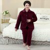 中老年冬季奶奶款睡衣套装，加厚夹棉纯色6XL妈妈三层夹棉YC-001 商品缩略图6
