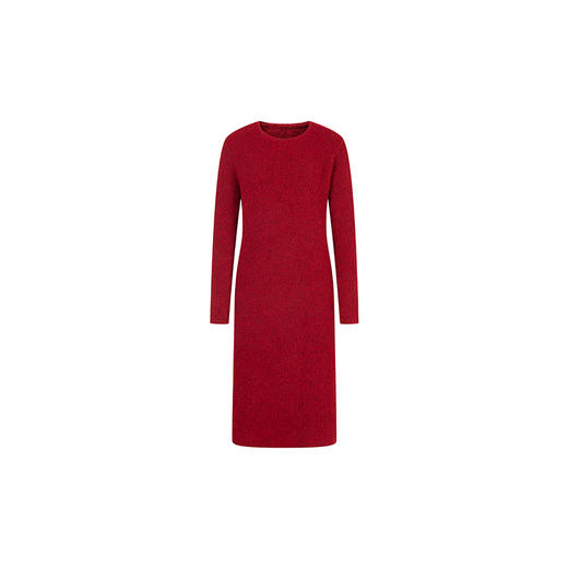 HeyDress针织连衣裙法式复古圆领宽松慵懒感气质裙子 商品图2