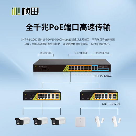 4光20电二层全千兆POE交换机 简网管(Link)  P2420GC 商品图2