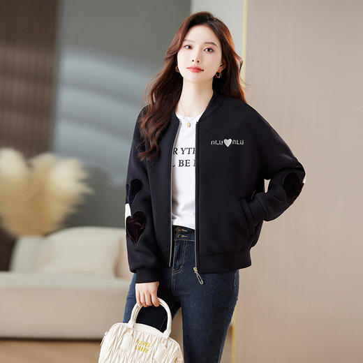 棒球服外套，新款秋装小个子高端宽松气质洋气百搭短款上衣HR-MEIQIN9218 商品图5