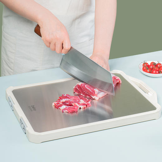 Debo德铂夏麦尼304不锈钢秸秆双面砧板 商品图3