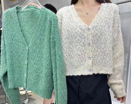 【直播专供款】2023年秋季浪漫主义-双色钩花毛衣 153751956 商品图0