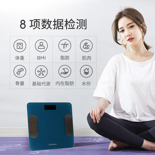 西屋（Westinghouse）健康电子秤体重秤体脂秤T201 绅士蓝 商品图1