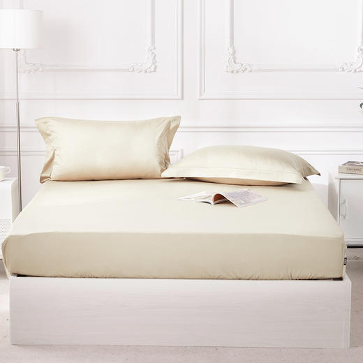 多喜爱 全棉奢享柔光缎纹（雾黄/矾绿/浅米/柔紫/岩灰）/天丝床笠（芦荟绿/柔雾黄）【单件】cs 商品图2