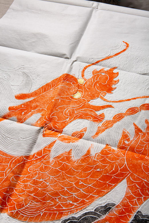 “麒麟踏祥云”刻石四色拓片 商品图9