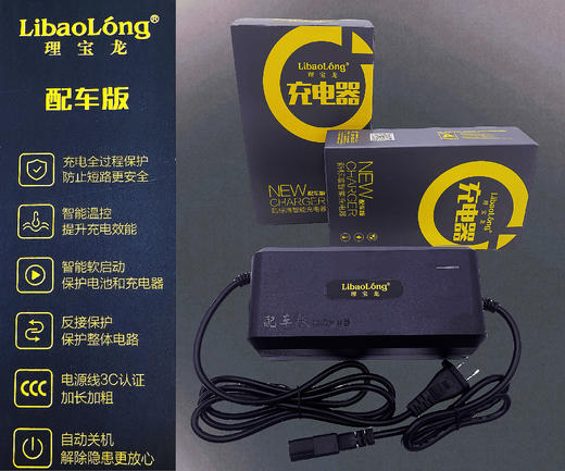 理宝龙配车版充电器（加长线1.5M） 商品图0