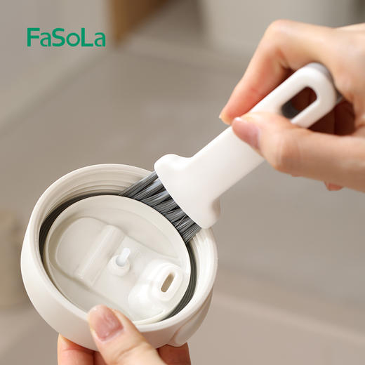 FaSoLa二合一杯盖刷水杯清洗神器缝隙清洁刷保温杯口刷 商品图6
