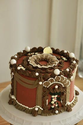 复古红色系裱花