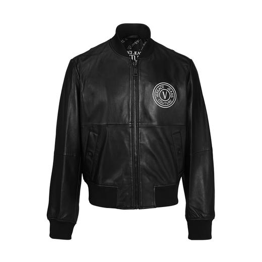 【超惠秒】Versace 范思哲 男士拉链开襟夹克小羊皮皮衣/外套 11782 偏大一码 商品图0