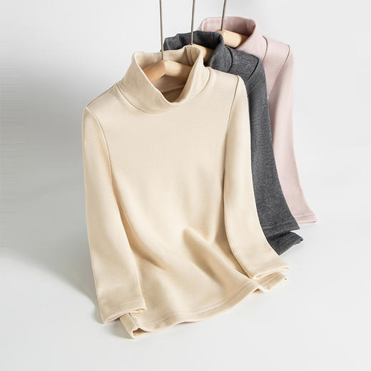 ARN-Y164秋冬新儿童保暖真丝内衣批发加厚休闲宽松上衣亲肤批简约内搭批发 商品图2