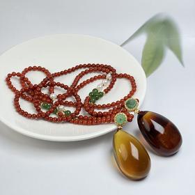 琥珀大水滴吊坠