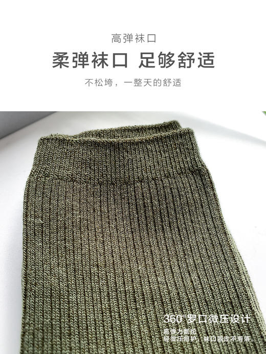 23秋冬新品男士竹棉抗菌健康环保双针抽条基础款百搭长邦袜 商品图6