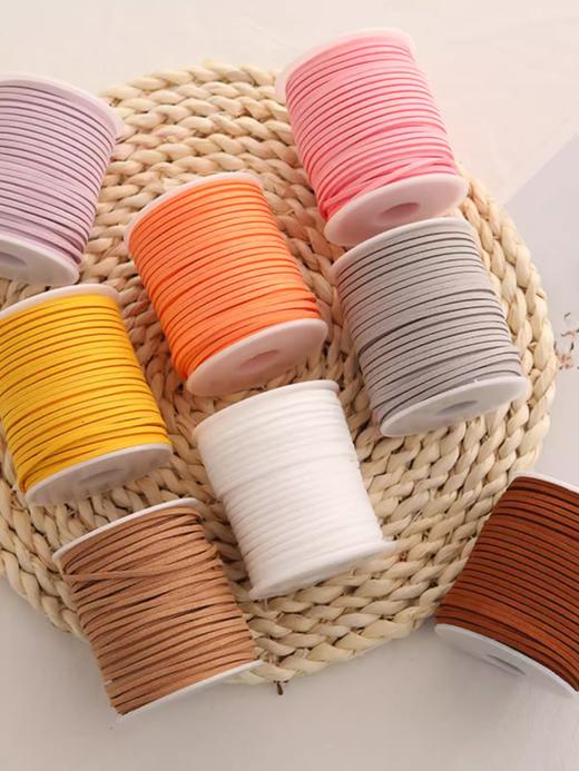 【0.3cm*50码】韩国绒彩带 多彩绒绳 鲜花甜品盒礼品盒打包绳打包带 商品图0