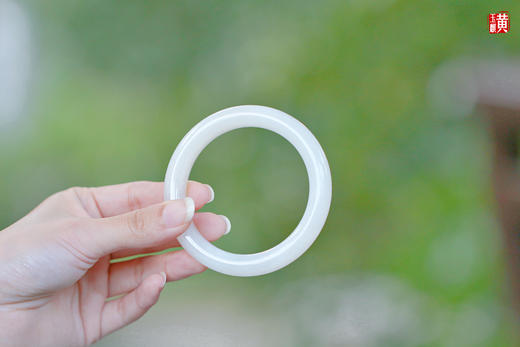 和田白玉手镯，圈口59 商品图1