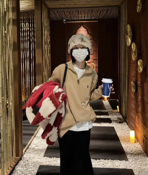 115-2 主推 简冰同款 RL半高领 纯色针织棉 宽松款 情侣卫衣 商品图4