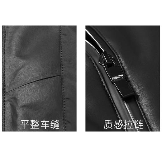 圣得西男士立领绵羊皮羽绒皮衣冬季款中青年加厚皮夹克外套2362941751 商品图3