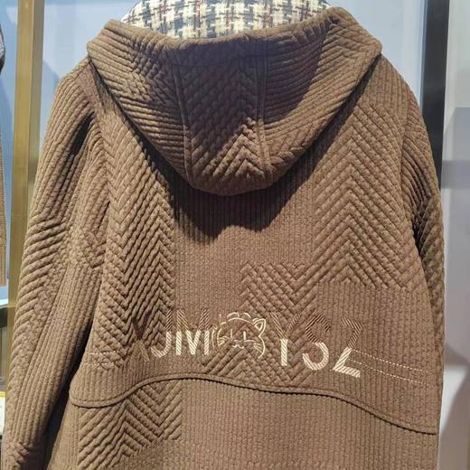 南3万山贵夫人咖啡色带帽外套 商品图1