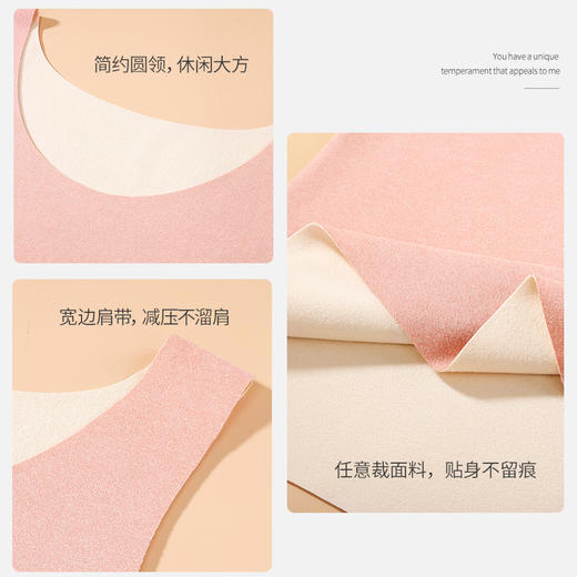 雅黛丽保暖背心女秋冬内搭圆领纯色打底女士双面磨毛无痕上衣马甲 商品图4