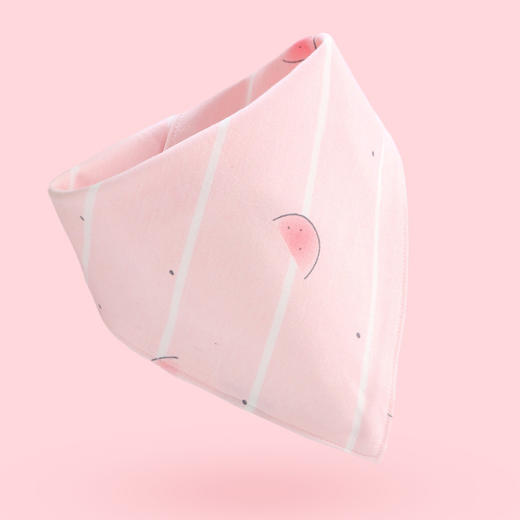 「5条装！数款组合」婴幼儿三角口水巾棉印花宝宝围嘴吃饭防漏围兜可爱卡通组合寝居用品 商品图3