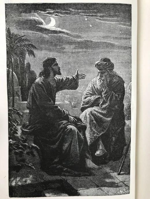 1892年 家庭圈圣典读物 约57幅版画插图 漆布精装大32开 商品图8