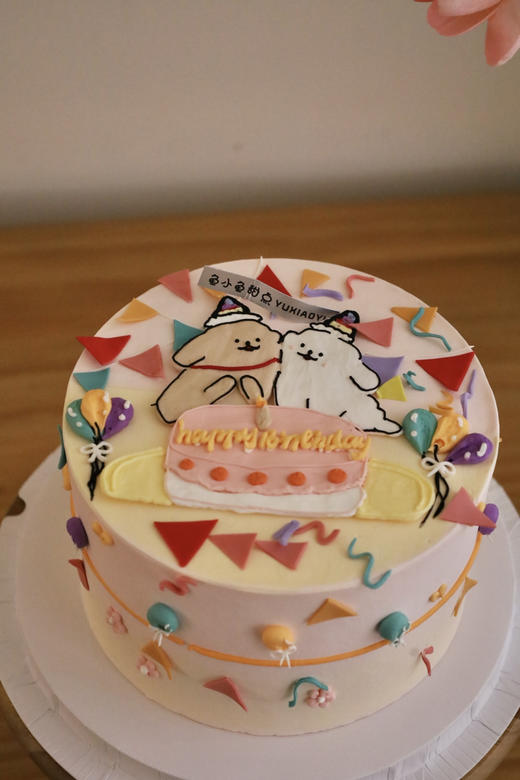 手绘粉色线条小狗 商品图3