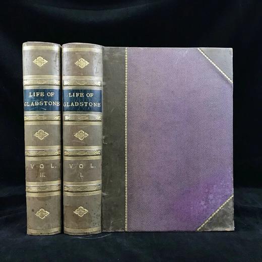 约19世纪后期 格拉斯通传（全2卷） 约百幅插图 真皮精装16开 商品图0