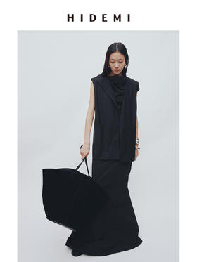 HIDEMI 翻领极简廓形西装式马夹