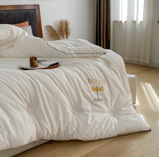 【双旦秒杀】自然醒蜻蜓刺绣大豆被轻奢款四季被子春秋被超柔冬被LFS（不参与优惠券） 商品图7