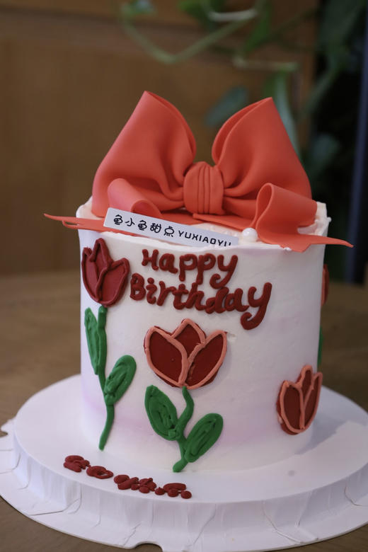 手绘郁金香翻糖蝴蝶结（4寸适合1-3人） 商品图9