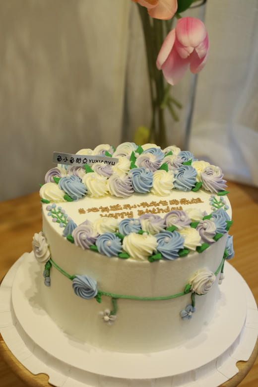 渐变蓝紫色系花朵祝福 商品图3