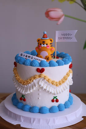 蓝色爱心小老虎（图为4寸）