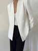 Semplicita | U03 Mae Blazer 单扣无领分割线西装外套 ［ 米/ 白 / 黑藏青 / 黑PU ］ 商品缩略图5