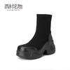 西村名物2023秋冬新品真皮气质时尚休闲厚底松糕时装靴女X23DS44931 商品缩略图1