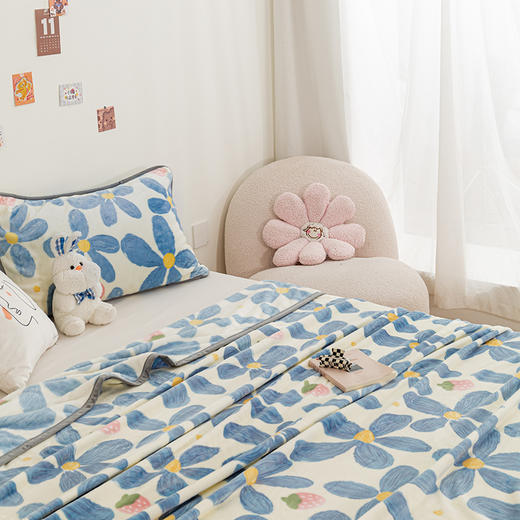 【新人礼】自然醒牛奶绒毛毯冬季床单被子珊瑚绒沙发盖毯办公室午休毯子空调毯午睡自然醒JY 商品图2