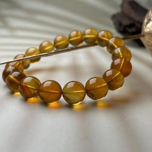 D琥珀手串-单圈缅珀圆珠 商品图0