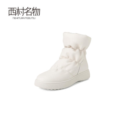 西村名物2023秋冬新款防水高帮保暖蓬蓬鞋雪地靴时尚短靴女T23DS46181 商品图2