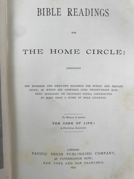 1892年 家庭圈圣典读物 约57幅版画插图 漆布精装大32开 商品图2